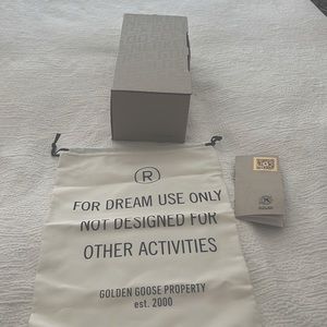 Golden goose box & bag